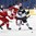 BUFFALO, NEW YORK - DECEMBER 28: Finland's Joni Ikonen #27 breaks free from Denmark's Jeppe Mogensen #7 during preliminary round action at the 2018 IIHF World Junior Championship. (Photo by Matt Zambonin/HHOF-IIHF Images)

